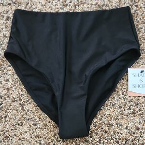 Shade & Shore Black High Waist Bottoms, Size XS